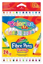 Фломастеры 2-цветные 12шт-24 цв., Colorino (32353)