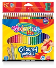 Карандаши цветные треугольные 24 цв., чинка, Colorino (57462)