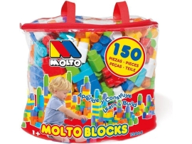 Kids designer with large parts Blocks (150 pcs) in a bag, Molto (12464)