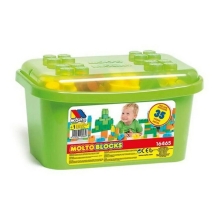 Constructor with large parts in a box Blocks (35 pcs) green, Molto (16465)