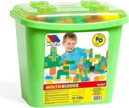 Constructor with large parts in a box Blocks (90 pcs) green, Molto (16467)