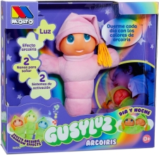 Gusyluz Arcoiris soft interactive nightlight toy, pink, Molto (26531)