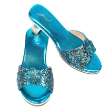 Annelle heeled sandals, metallic blue, size 24/25, Souza (106435)