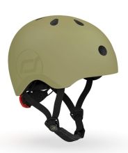 Шолом захисний дитячий Scoot and Ride, оливковий з ліхтариком 51-53см (SR-190605-OLIVE)