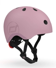 Шолом захисний дитячий Scoot and Ride, пастельно-бузковий з ліхтариком 51-53см (SR-190605-WILDBERRY)