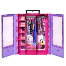 Сиреневый шкаф для одежды Barbie, Mattel (89543)