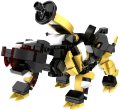 Конструктор робот Тигр 2в1 чорний 370 елементи, iMMaster (43852)