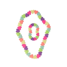 Комплект Солодкі серця, намисто+браслет, Great Pretenders (61222)