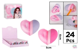 Гумка з чинкою у формі серця в асортименті, Madrid Papel (35178)