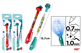 Ручка кулькова Динозавр 2-в-1 Magic Secret в асортименті(синій), Madrid Papel (36885)