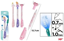 Ручка кулькова Принцеса 2-в-1 Magic Secret в асортименті(синій), Madrid Papel (39275)