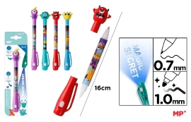 Ручка кулькова Монстр 2-в-1 Magic Secret в асортименті(синій), Madrid Papel (39305)