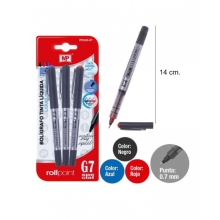 Набір кулькових ручок чорний/червоний/синій, Madrid Papel (24955)