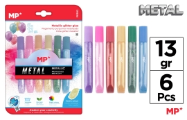 Madrid Papel:набір клейових маркерів зблискітками 6шт, Madrid Papel (71829)