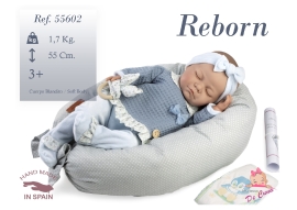 Кукла Reborn синяя одежда, 55см, Munecas De Cuna (42291)