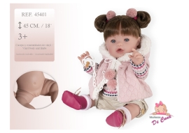 Кукла (девочка) с коричневыми волосами, 45см, Munecas De Cuna (43205)