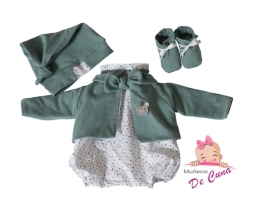 Набор одежды: комбинезон+шапка+пинетки, 45см, Munecas De Cuna (43373)