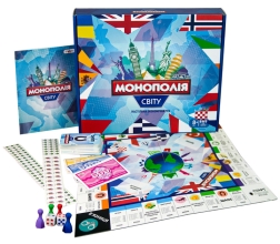 Game LUX 7007 (Ukrainian) World Monopoly, in a cover 33.5cm-29.3cm-5.7cm, Strategist (62340)