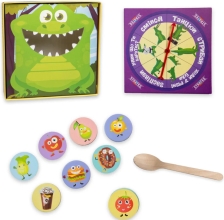 Настольная игра Strateg Покорми меня - крокодил развивающий украинский язык (30379),Стратег (38065)