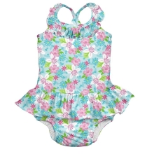 Kids swimsuit-Light Aqua Paradise Flower-3g (712159-6300-47),iPlay (50840)
