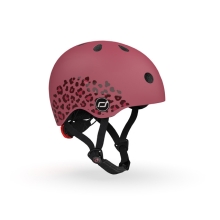 Entertainment Protective helmet for children Scoot and Ride, cherry with flashlight 45-51cm, Globber (00775)