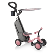 Bicycles Kids bike GLOBBER series LEARNING BIKE 3 in 1 DELUXE, pastel pink, up to 20 kg, 4 wheels (639-211)