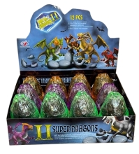 Игрушка-сюрприз в шаре Супер дракон оранжевый Dino Toys (54746)