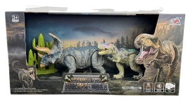 Набор 2шт Трицератопс и Тиранозавр со звуковым эффектом, Dino Toys (57815)