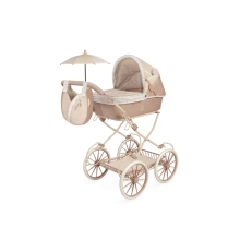Коляска кукольная с сумкой и зонтиком серия Tulipe, DeCuevas (81074)