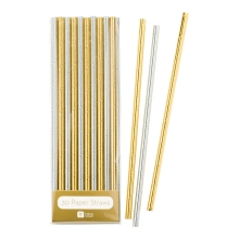 Talking Tables Golden and silver straws for cocktails (30 pcs.), England