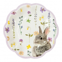 Talking Tables Disposable plates with wavy edges (12 pcs.),TRULY BUNNY, England