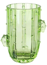 Glass goblet in the shape of a cactus Talking Tables Tropical Fiesta