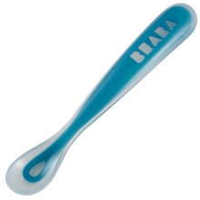 Силиконовая эргономичная ложка синий, Beaba [913381]