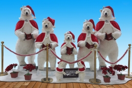 The animated Plush Toy Chorus from 7 polar bears, Hansa, an art. 0844
