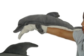 Plush Puppet Toy Dolphin bottlenose dolphin, Hansa, 59 cm, art. 2787