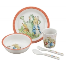 Petit Jour Paris™ Подарочный набор посуды Кролик Питер, коралловый