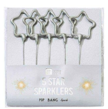 Talking Tables Set of sparklers in the form of stars (silver, 5 pcs),England