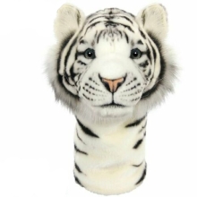 Игрушка на руку Белый тигр, Hansa, 33см, арт.8107