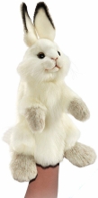 Soft Puppet Toy White rabbit, Hansa, 34 cm, art. 7156
