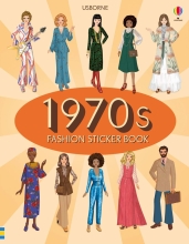 Детская книга с наклейками 1970s Fashion Sticker Book, Usborne, английский 7+ лет 44 стр