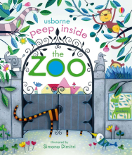 Детская книга Peep Inside The Zoo, Usborne, английский 3+ лет 14 стр