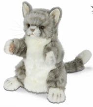 Cat Hansa 30 cm, realistic soft hand toy (7163)