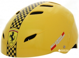 Ferrari® Шлем регулируемый для роликов , скейтов FAH50 желтый,М, Италия