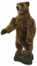 Animated Plush Toy Brown grizzly bear, Hansa, 165 cm, art. 0756