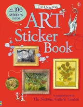 Детская книга с наклейками Art Sticker Book, Usborne, английский 7+ лет 52 стр