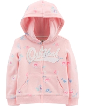 OshKosh Худі дитяче з надписом Рожеві квіти 12M (72-76 см)