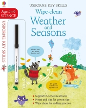 Детская книга + обучение Wipe-Clean Weather and Seasons 5-6, Usborne, английский 5+ лет 24 стр