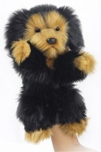 Longhaired Dachshund Hansa 35 cm, realistic Plush Puppet Toy (7157)