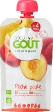 Детское фруктовое пюре GOOD GOUT Груша-Персик 120 г.