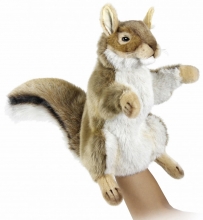 Руда білка Hansa 28 см, реалістична мяка іграшка на руку (7162)